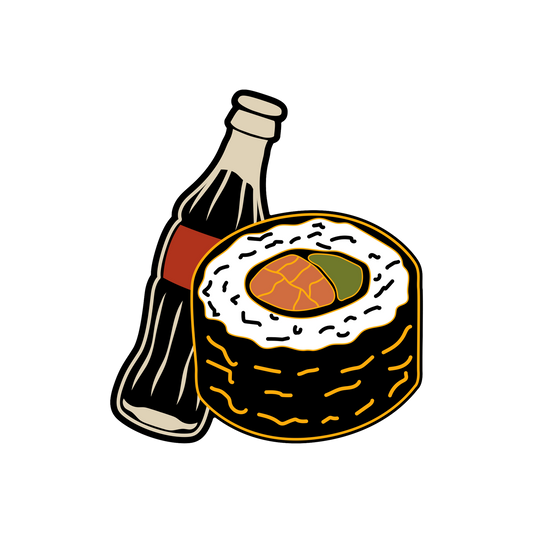 Sushi & Coca-Cola Sticker